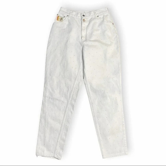 Pulse Rodeo White Polka Dot High Waisted Jeans - Picture 2 of 10